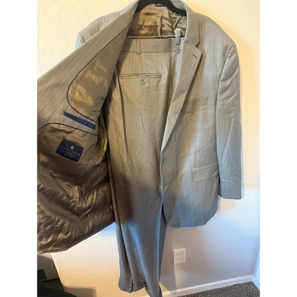 Alexandre London Savile Row Suit Mens US 46R Gray 2Button Business 100%‎ Wool - Picture 5 of 5